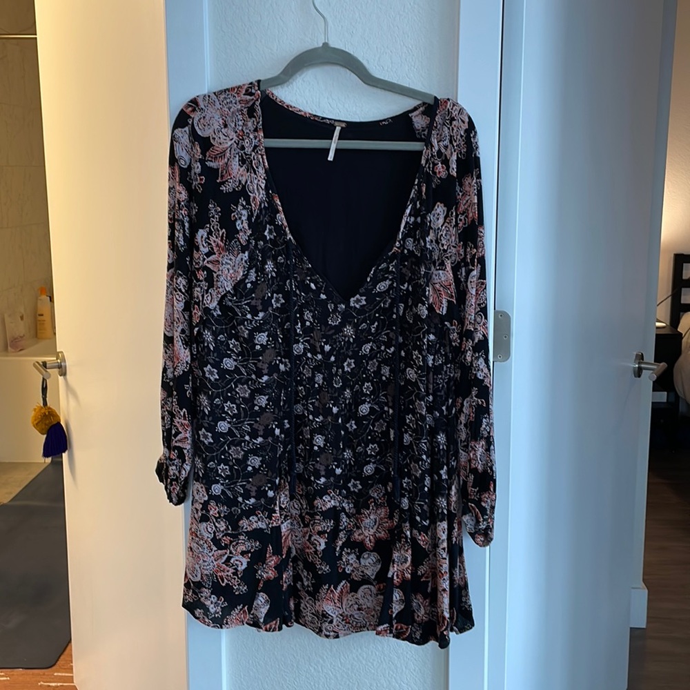 Free people floral tunic dress - size small